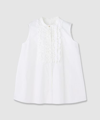 セットアップ対応商品】リーフカリグラフィープリントタイ ブラウス