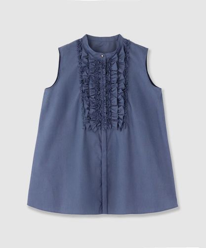 セットアップ対応商品】ペイントフラワープリントスリットネック