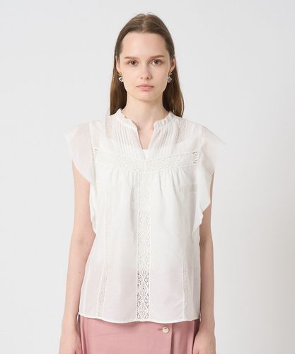 コットンシルクレースコンビブラウス|ANAYI OFFICIAL ONLINE STORE 