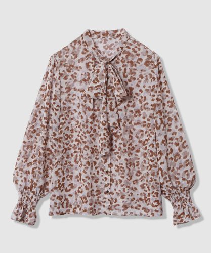 25AW ANAYI アナイ ペイントフラワープリントスリットネック ブラウス セットアップ対応商品】ペイントフラワープリントスリットネック