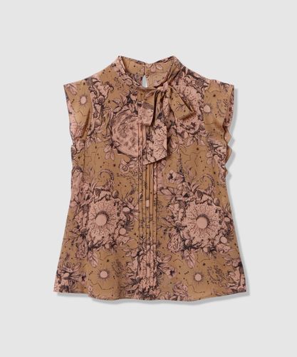 セットアップ対応商品】アートプリントティアードボウ ブラウス|ANAYI