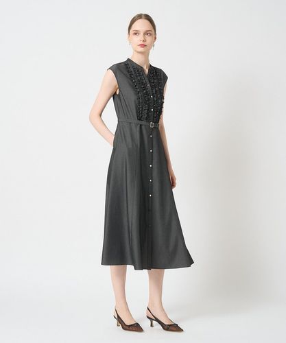 デニムライクツイルフリルワンピース|ANAYI OFFICIAL ONLINE