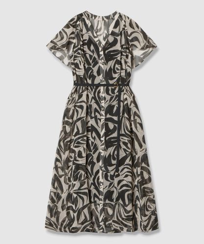 モノトーンフラワープリントシャツワンピース|ANAYI OFFICIAL ONLINE