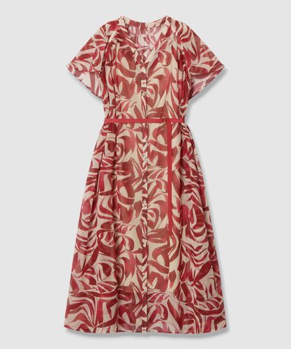 チェックフラワープリントタイ付き ワンピース|ANAYI OFFICIAL ONLINE