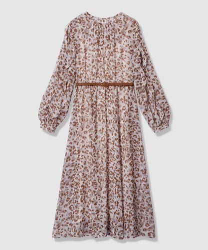 ANAYI レオパード柄 長袖　ワンピース レオパードプリントフリルスリーブワンピース|ANAYI OFFICIAL ONLINE