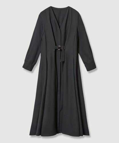 セットアップ対応商品】ウールジョーゼットシームフレアワンピース