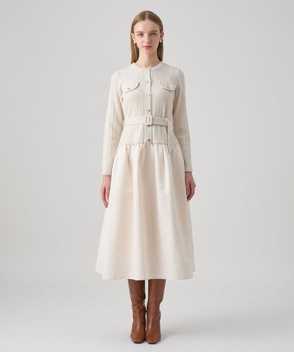 グログランコンビベルト付き ワンピース|ANAYI OFFICIAL ONLINE