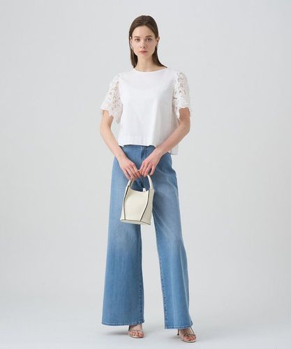 アナイ　tシャツ コンパクトポンチスカラップ袖 プルオーバー　ANAYI 白　M 楽天市場】コンパクトポンチスカラップ袖 プルオーバー ANAYI