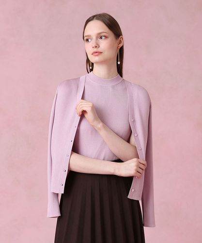 美品☆ANAYI アナイ アセテート カーディガン ピンク 長袖 アセテートポリエステルVカーディガン|ANAYI OFFICIAL ONLINE