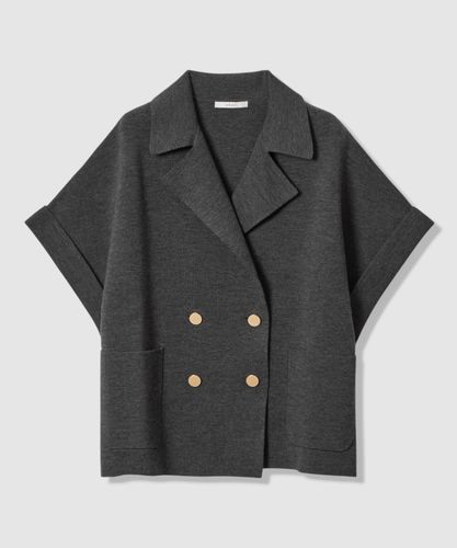 ANAYI アナイ ダークデニム ジャケット 36 デニムライク ショート丈 ANAYI（アナイ）の「デニムライクジップアップ ジャケット（デニム