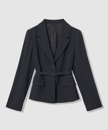 セットアップ対応商品】ウールジョーゼットステンカラージャケット