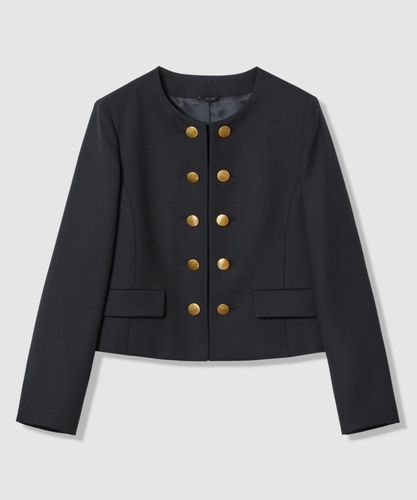 セットアップ対応商品】デニムライクステンカラー ジャケット|ANAYI セットアップ対応商品】デニムライクステンカラー ジャケット|ANAYI