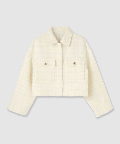 セットアップ対応商品】ツイーディージャガードポケットブルゾン|ANAYI