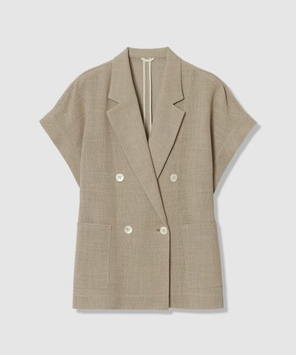 カラミリネンライクノーカラージャケット〈セットアップ対応商品