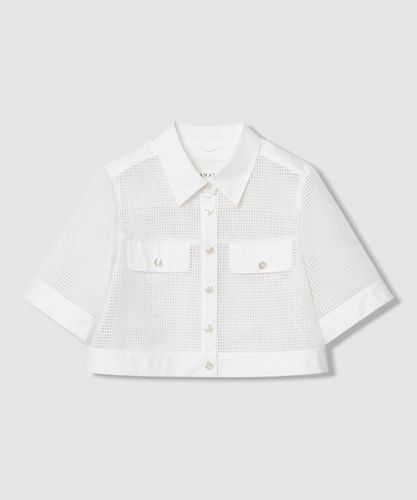 リーフコード刺繍半袖 ブラウス〈セットアップ対応商品〉|ANAYI