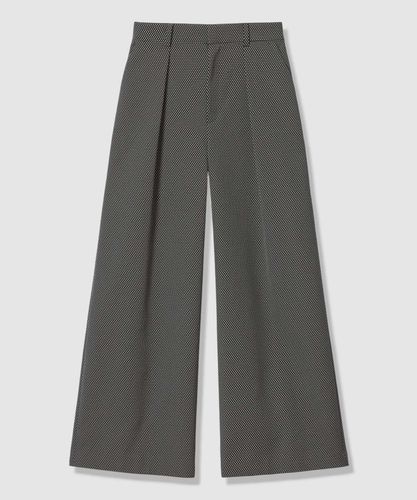 セットアップ対応商品】ウールシルクツイードワイドパンツ|ANAYI