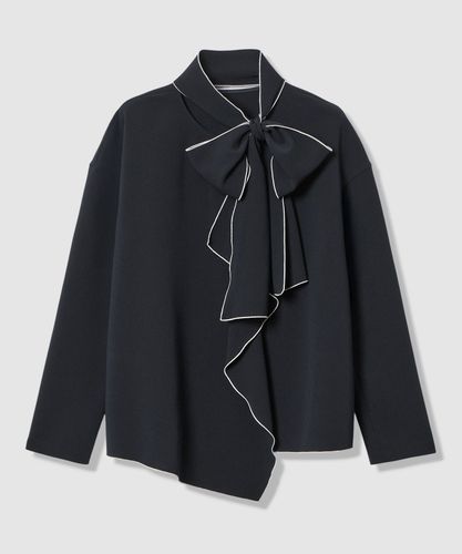 セットアップ対応商品】ライトデニムライクボウブラウス|ANAYI