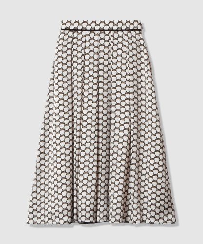 ANAYI リーフカリグラフィープリントマチフレアスカート 38 ANAYI リーフカリグラフィープリントマチフレアスカート 38