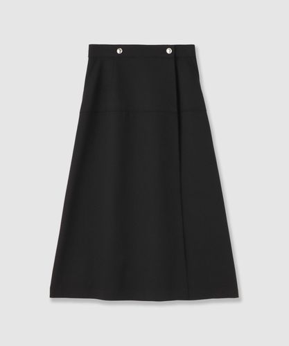 hussein chalayan 黒 フレアスカート カシミア混 イタリア製 hussein