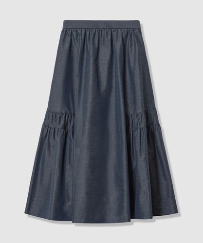 セットアップ対応商品】ペイントフラワープリントティアード スカート