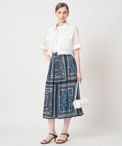 スカーフプリントタックスカート|ANAYI OFFICIAL ONLINE STORE｜アナイ