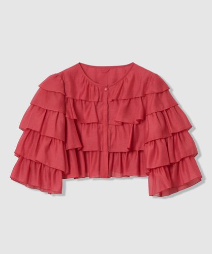 チェックフラワープリントボウタイ ブラウス|ANAYI OFFICIAL ONLINE