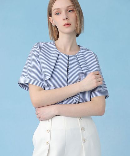コットンポリブロードラッフルブラウス|ANAYI OFFICIAL ONLINE STORE