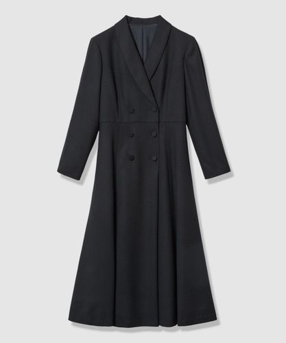 セットアップ対応商品】ウールジョーゼットシームフレアワンピース