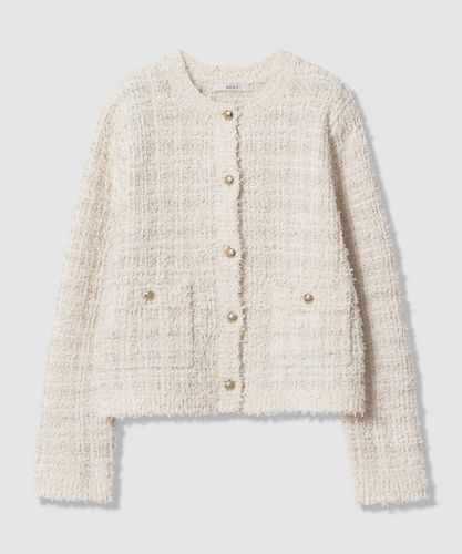 セットアップ対応商品】ソフトベージュツイードクルー ジャケット