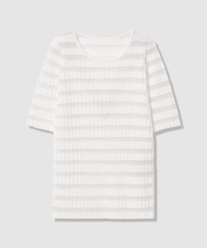 極美品 ANAYI アナイ ビスエリーテアイレット プルオーバー ホワイト アイレットボーダー プルオーバー|ANAYI OFFICIAL ONLINE STORE