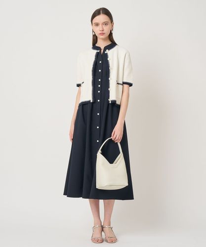 バイカラー5分袖カーディガン|ANAYI OFFICIAL ONLINE STORE｜アナイ