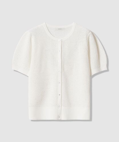 ANAYI 七部袖カーディガン アソートビジュー釦七分袖 カーディガン|ANAYI OFFICIAL ONLINE STORE
