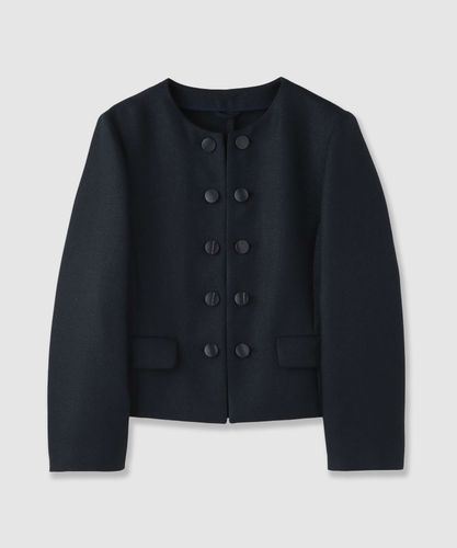 カラミリネンライクノーカラー ジャケット〈セットアップ対応商品
