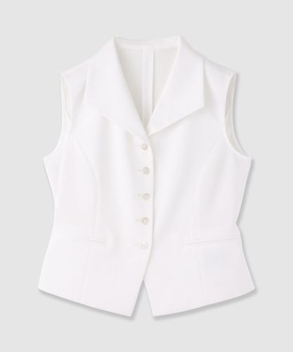 ドライスラブ衿付きジレ〈セットアップ対応商品〉|ANAYI OFFICIAL
