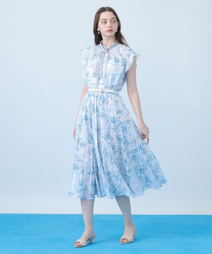 Coral プリントローンスカーフタイ ブラウス〈セットアップ対応商品