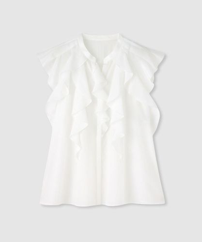 【1635】アナイ　ライトローンスタンドラッフルブラウス　38 白 ライトローンラッフル ブラウス|ANAYI OFFICIAL ONLINE STORE｜アナイ