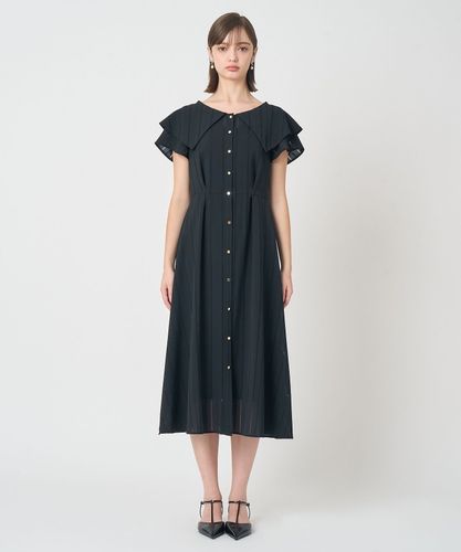 からみストライプビッグカラー ワンピース|ANAYI OFFICIAL ONLINE