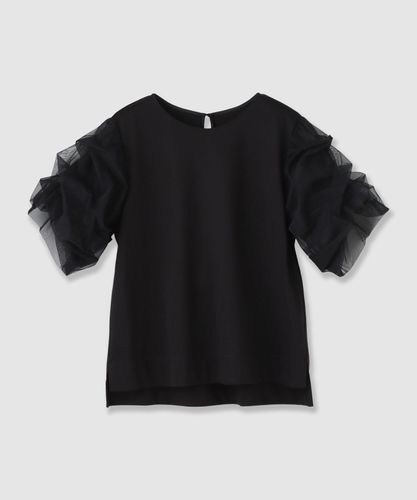 現行品　アナイ　コンパクトポンチスカラップ袖プルオーバー ブラック　38 コンパクトポンチスカラップ袖 プルオーバー|ANAYI OFFICIAL ONLINE
