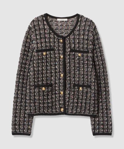 モノトーンツイードコンビ カーディガン|ANAYI OFFICIAL ONLINE STORE