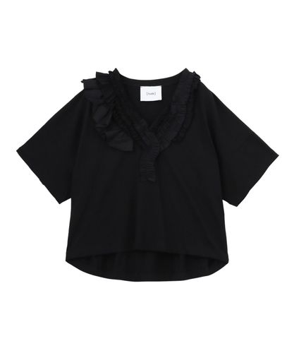 LOKITHO ヨーク袖ハイネックエンブロイダリープルオーバー|ANAYI