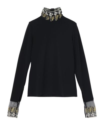 ストレッチレースモックネック プルオーバー|ANAYI OFFICIAL ONLINE