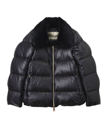 ヘルノ ダウンコート ダウン ウール 異素材ダウン 切り替え ロング ホワイト HERNO 切り替えロングダウンコート|ANAYI OFFICIAL ONLINE STORE