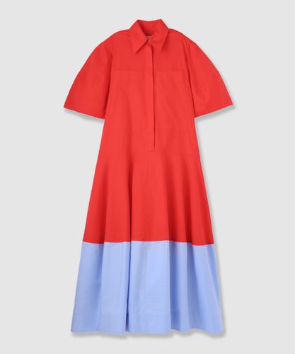 チェックフラワープリントタイ付き ワンピース|ANAYI OFFICIAL ONLINE