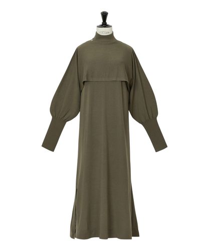 布帛コンビキーネック ワンピース|ANAYI OFFICIAL ONLINE STORE