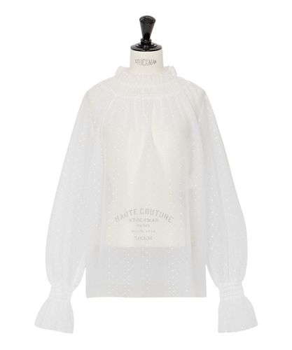 コットンオーガンジーラッフル ブラウス|ANAYI OFFICIAL ONLINE STORE