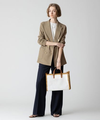 アルアバイル レノクロスダブルブレストジャケット ベージュ レノクロスダブルブレストジャケット（テーラードジャケット