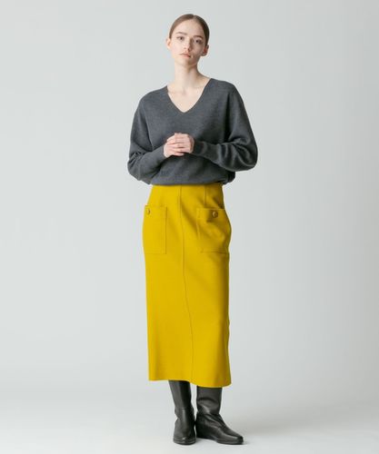 カラーメルトン釦付キタイトスカート|allureville OFFICIAL SITE