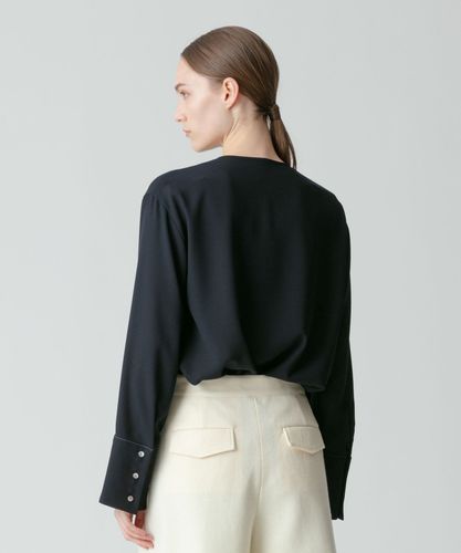 allureville ジョーゼットホソパイピングブラウス ジョーゼットホソパイピングブラウス | allureville (Women
