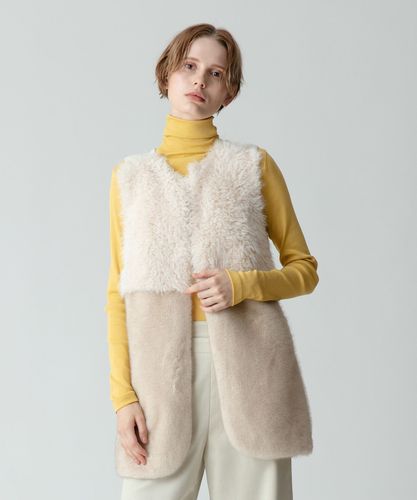 美品 allureville アルアバイル フェイクファーコンビニットジレ フェイクファーコンビニットジレ|allureville OFFICIAL SITE