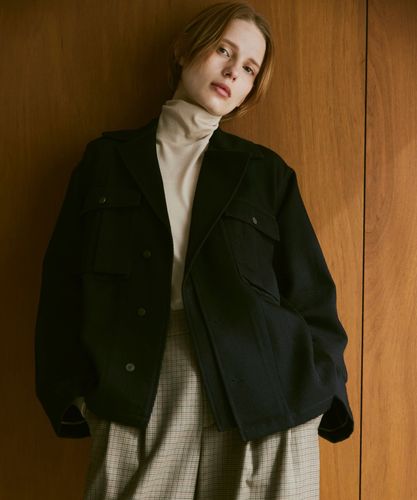 レノクロスノーカラーポケットジャケット|allureville OFFICIAL SITE